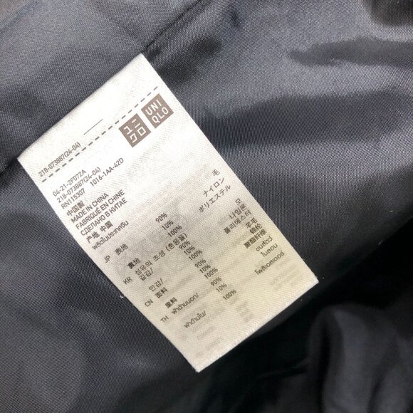 Uniqlo Wool Blazer Jacket Womens S Black Short Coat Minimalist Formal - Picture 5 of 10